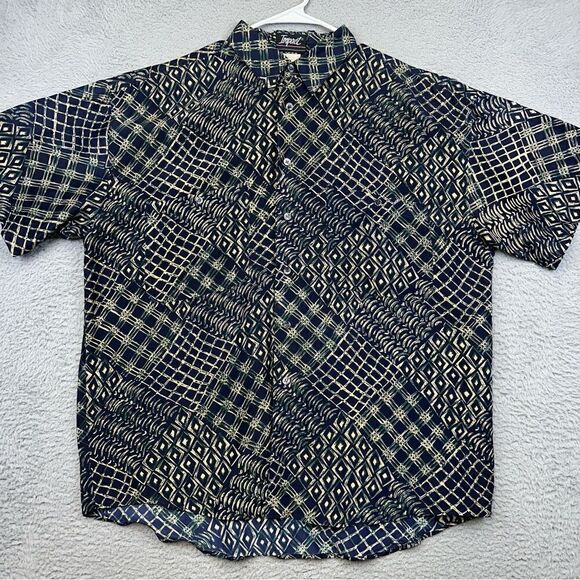 Impact Silk Shirt Mens Large Colorful Abstract Disco Lightweight Summer Beach - Picture 1 of 15